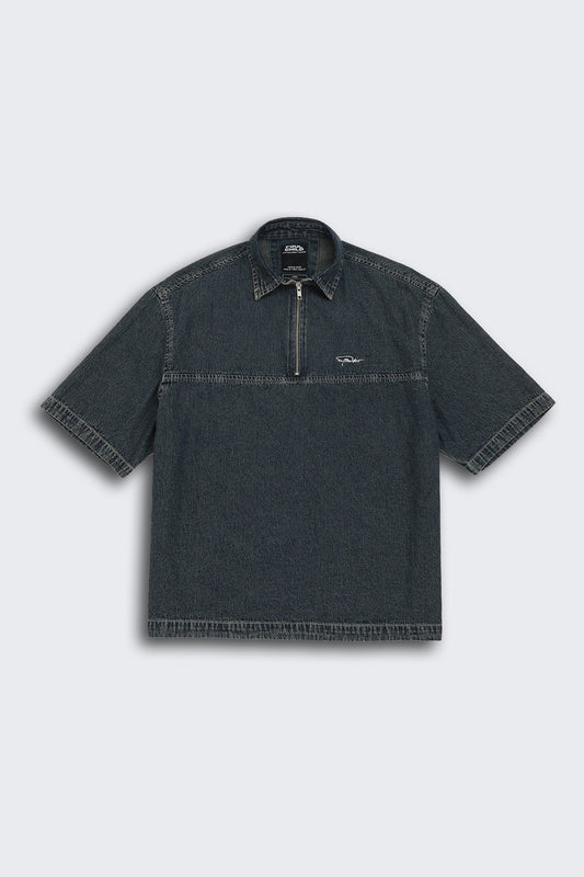 Boxy Fit Zipper Shirt