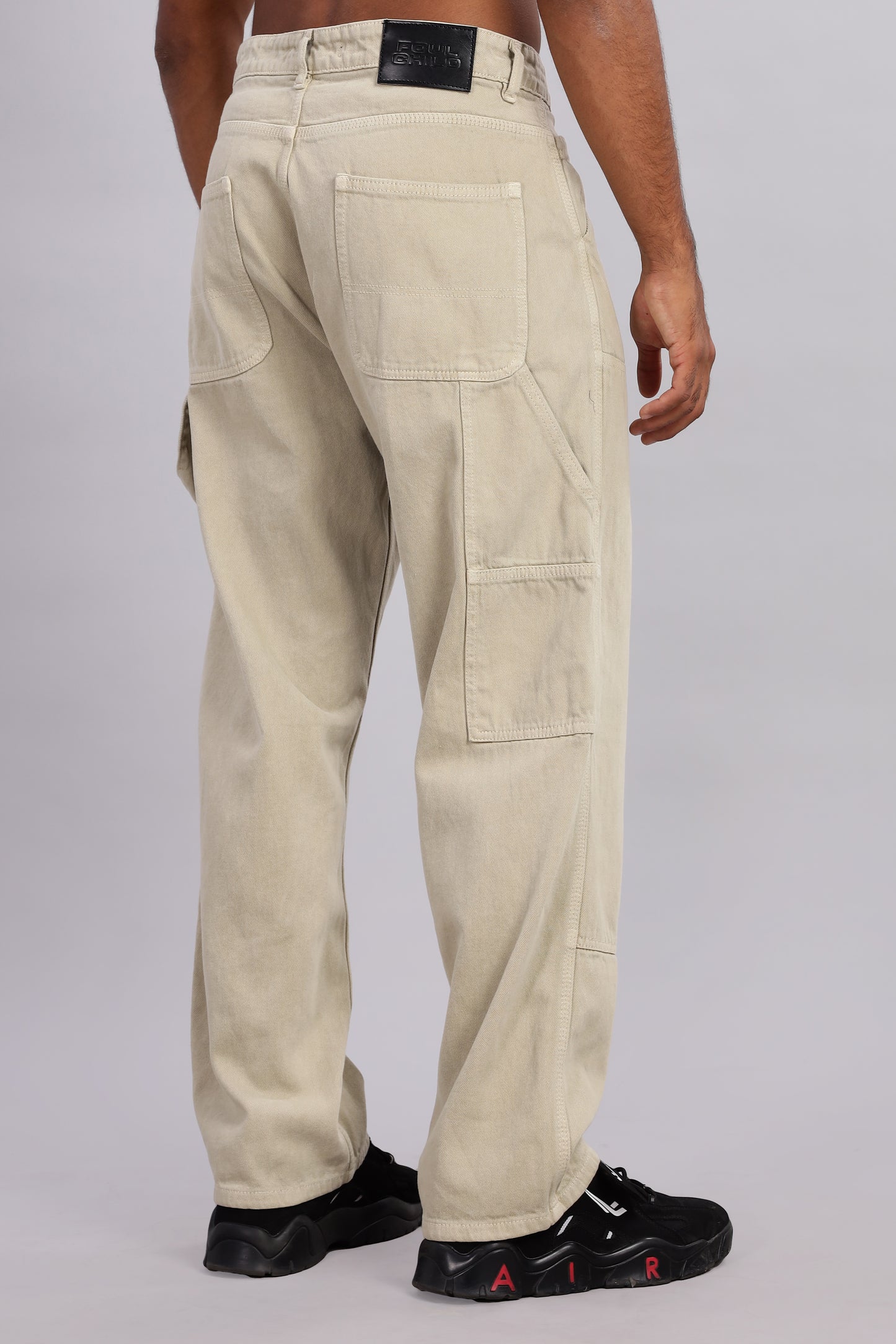 Beige Carpenter Jeans