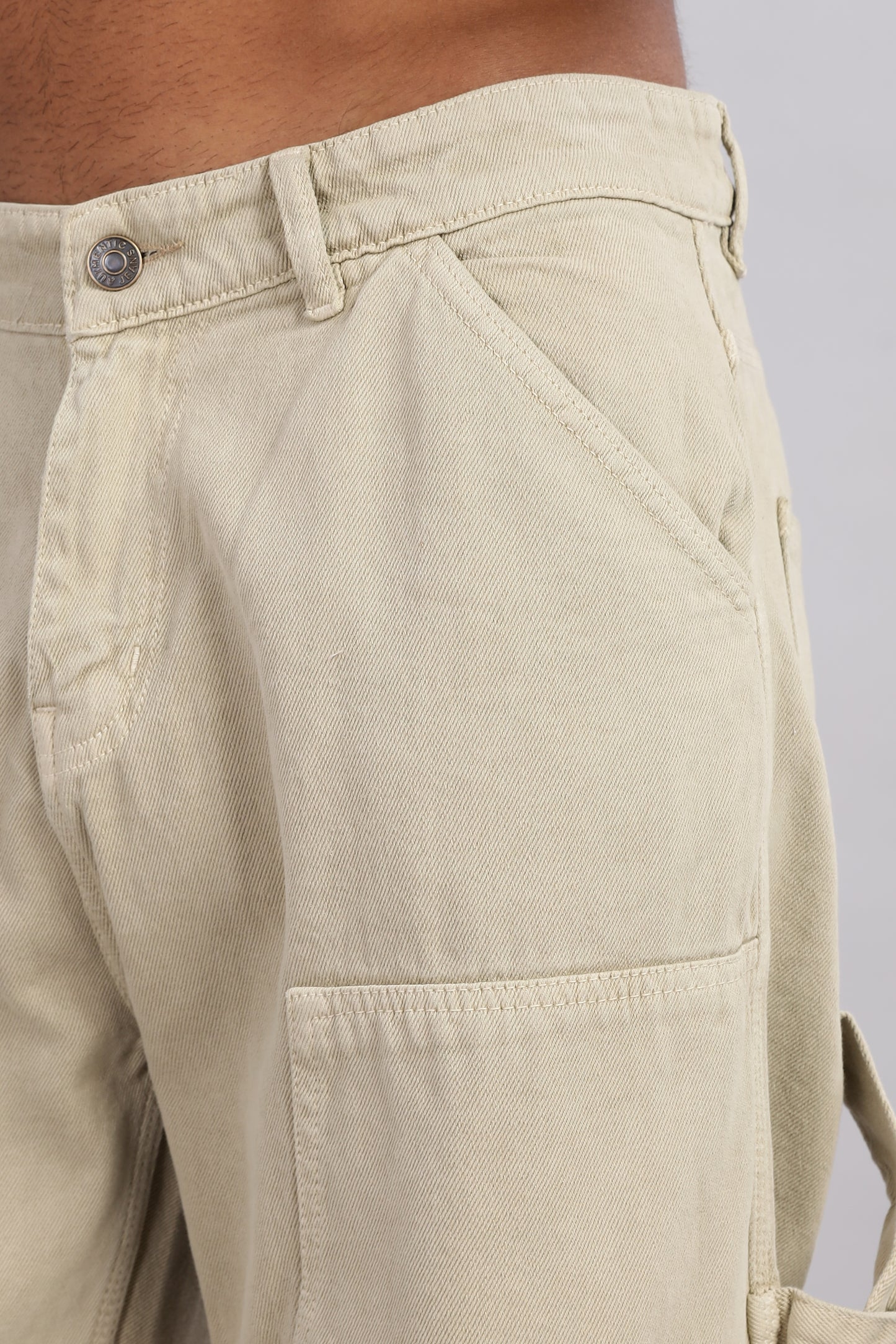 Beige Carpenter Jeans