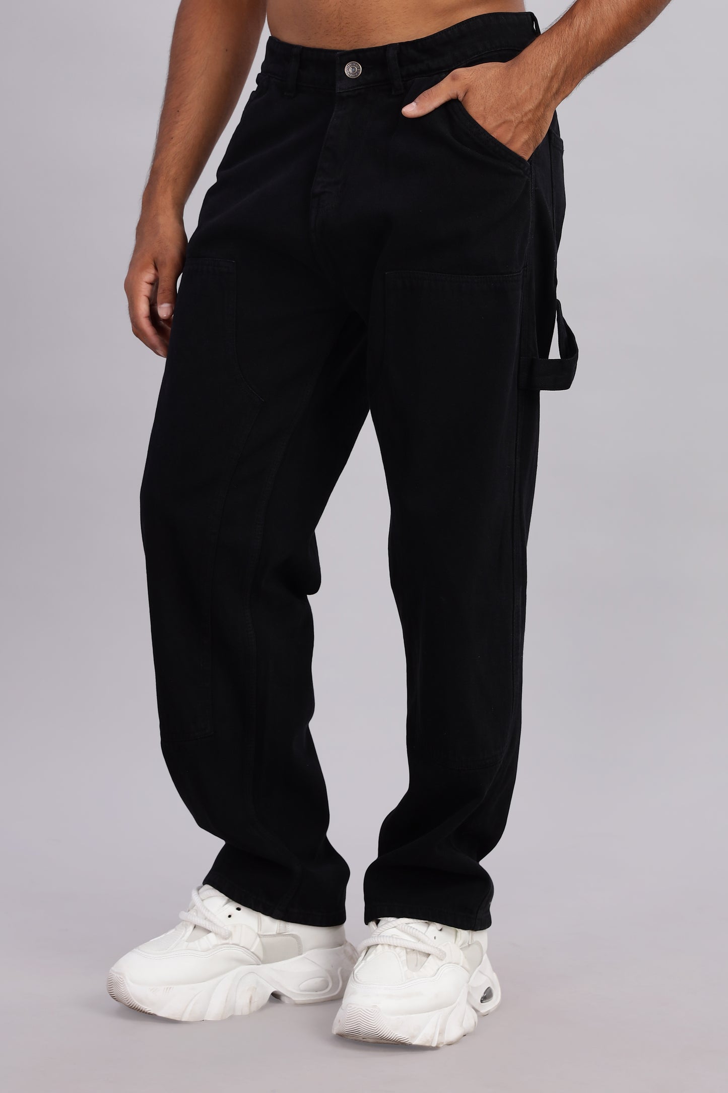 Black Utility Carpenter Jeans