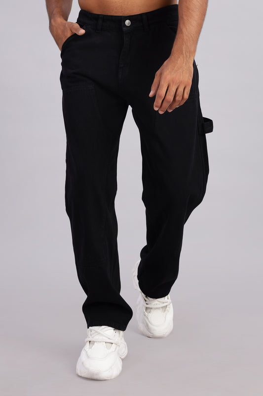 Black Utility Carpenter Jeans