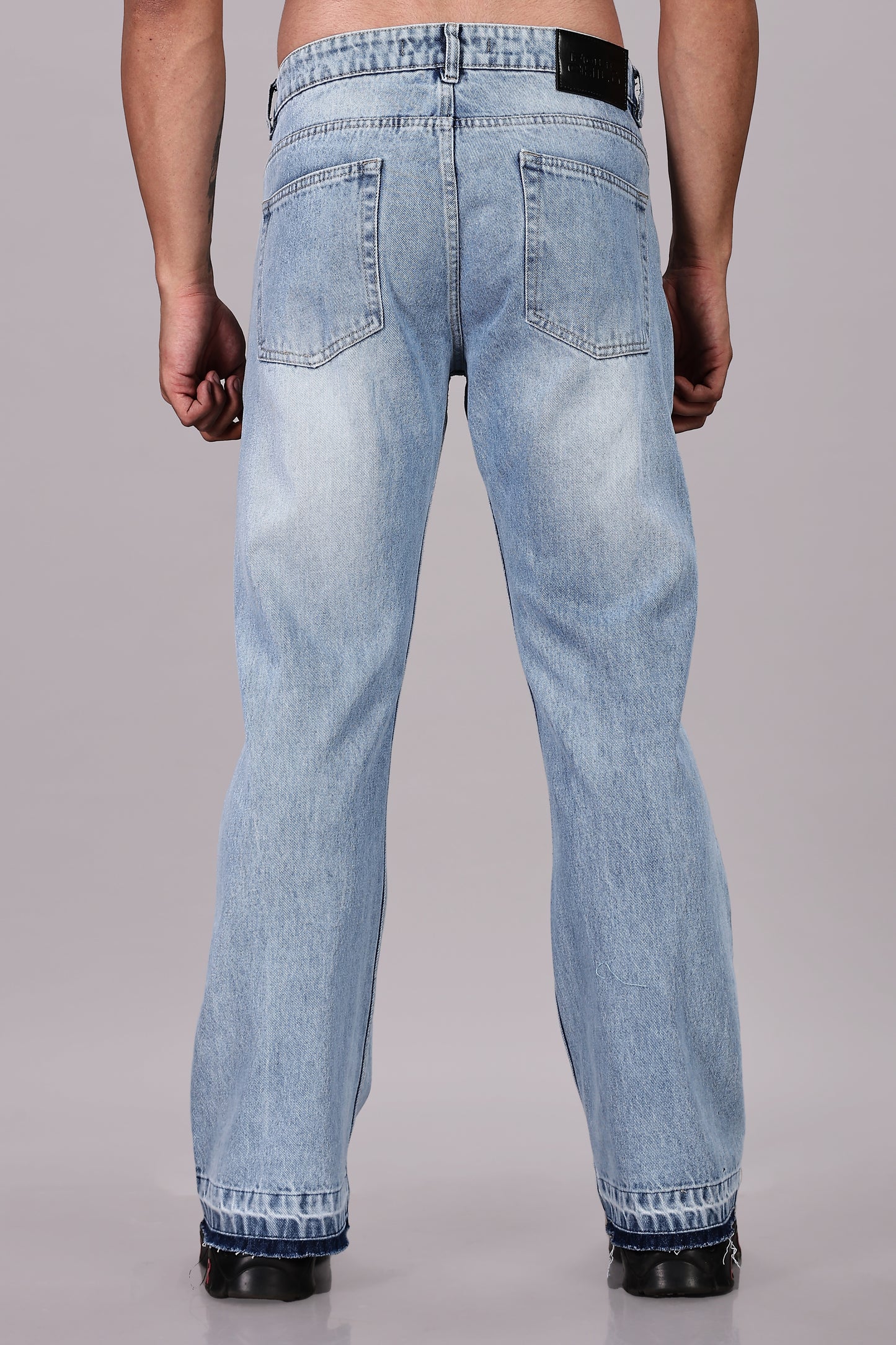 Men's Light Blue Flared Jeans