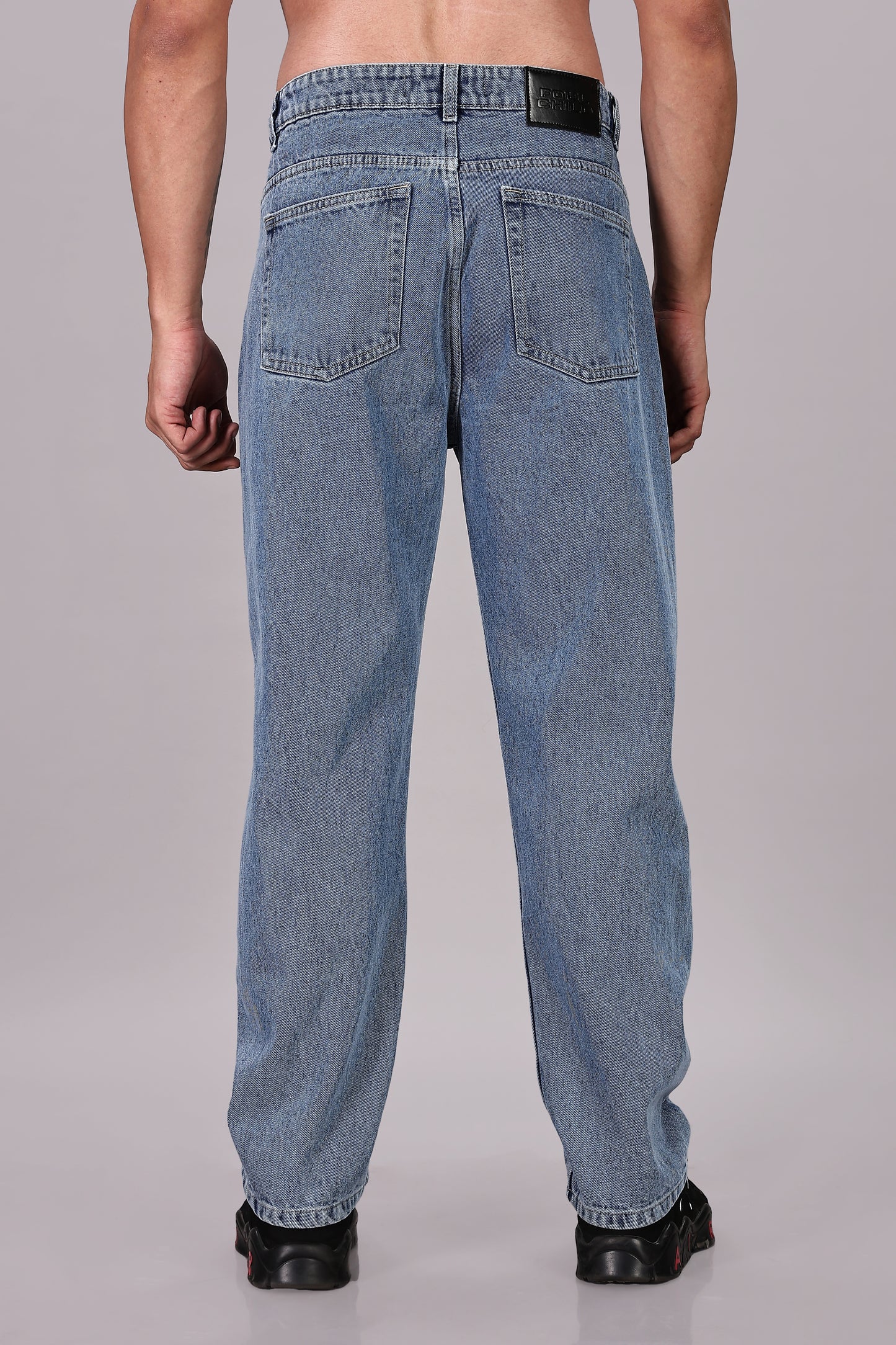 Medium Blue Ripped Jeans | Baggy Fit