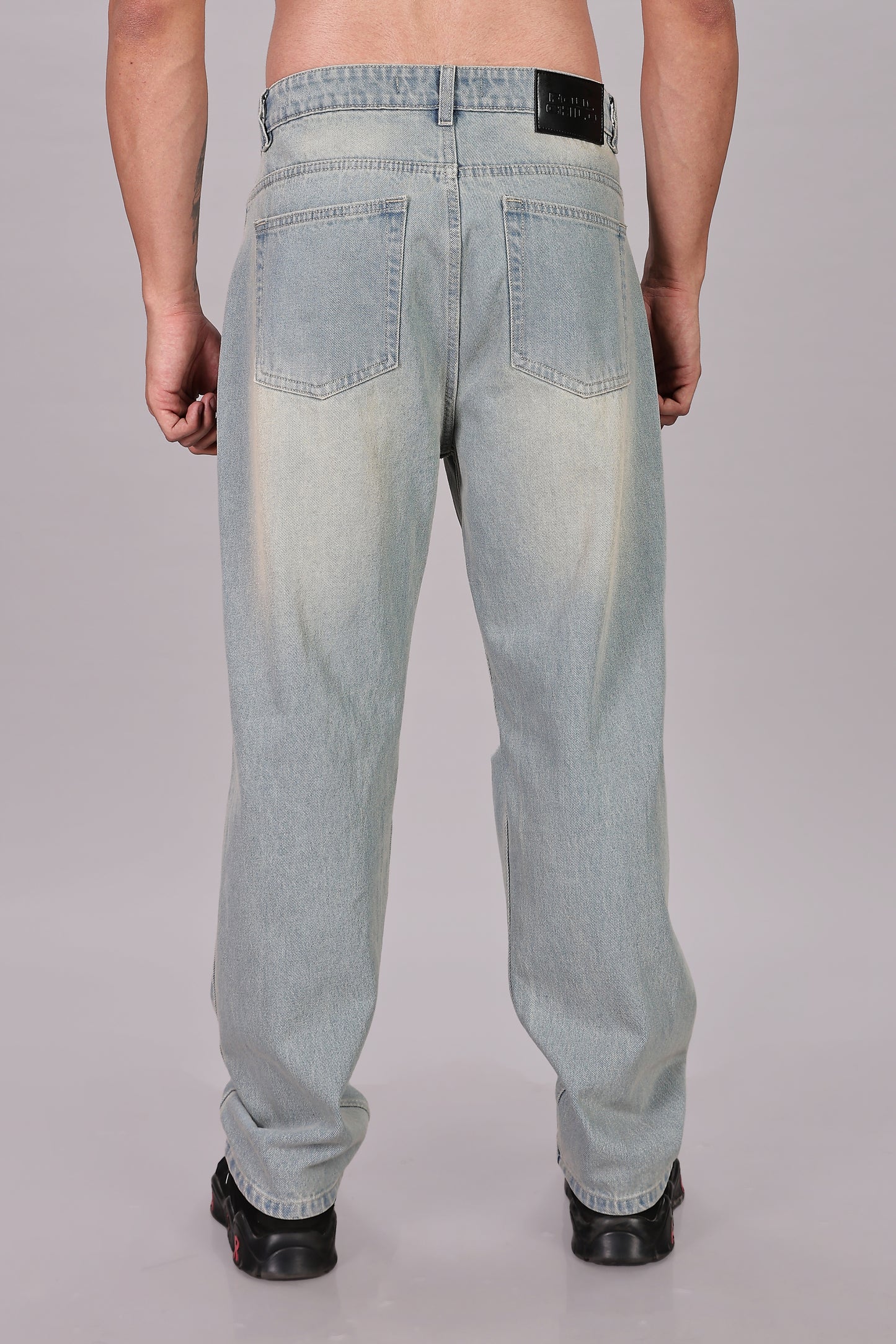 Vintage Blue Ripped Jeans | Baggy Fit