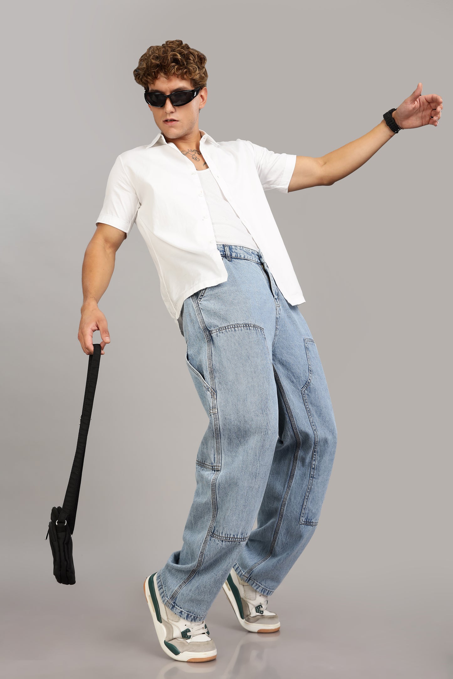 Carpenter Light Blue Jeans | Baggy Fit