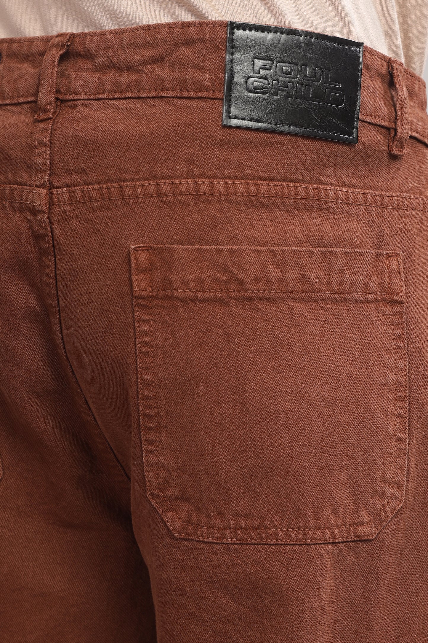8 Pocket Cargo Denim | Baggy Fit Jeans | Brown