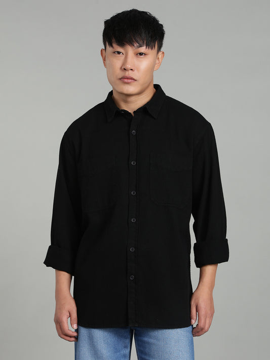 Black Oversized/ Relax Fit Shirt