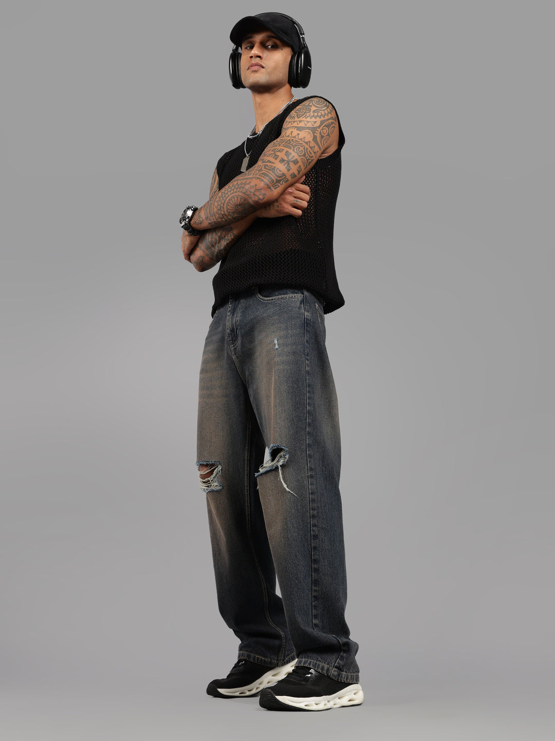 Ripped Baggy Fit Jeans
