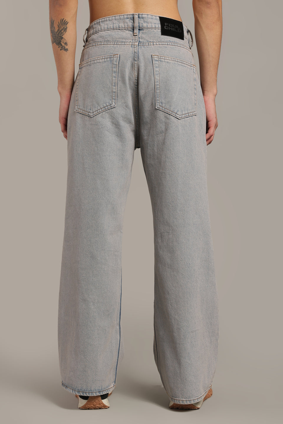 Vintage Ice Blue Wide Leg Jeans
