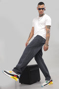 Plain Baggy Dark Grey Jeans