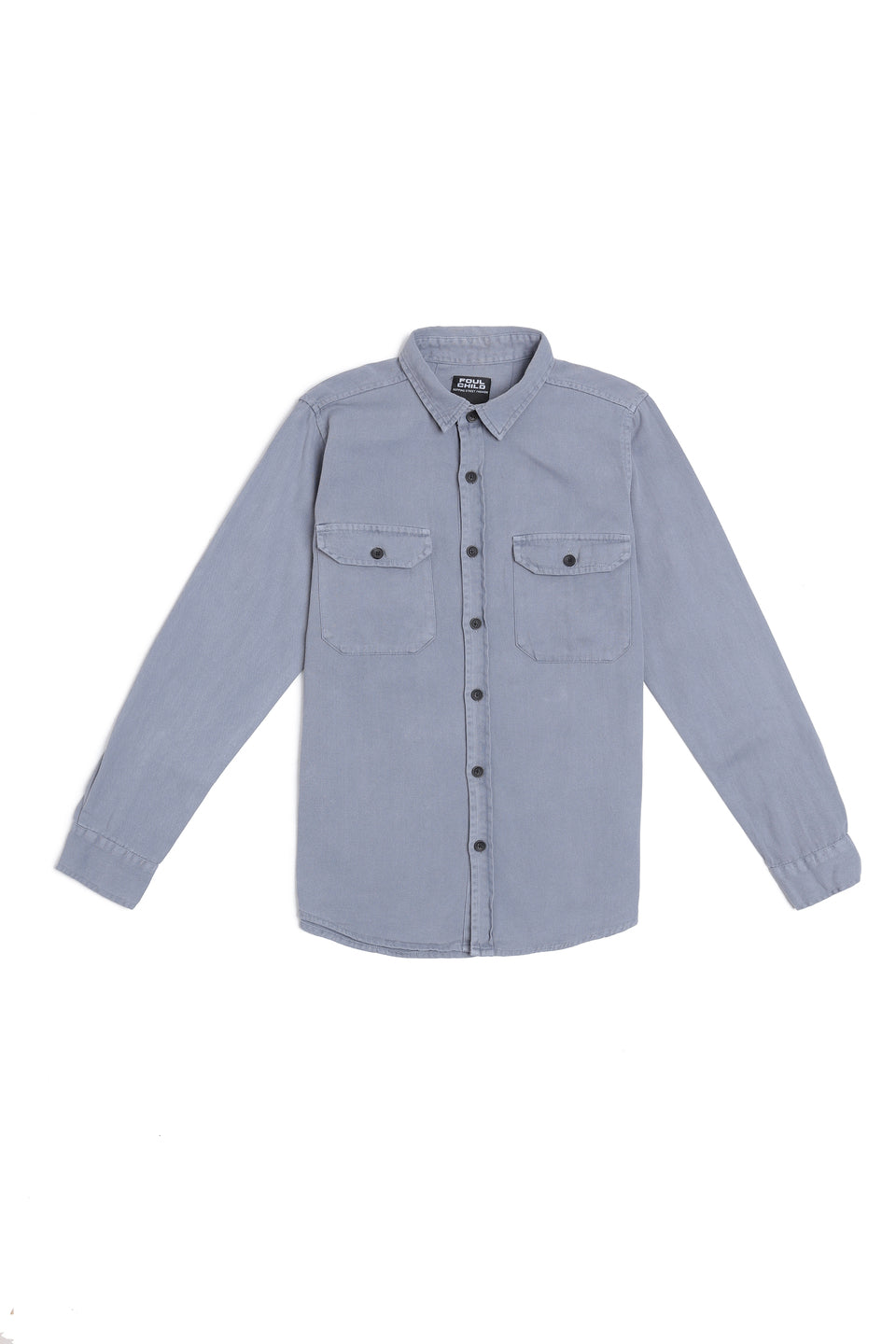 Dark Grey Regular Fit Denim Shirt