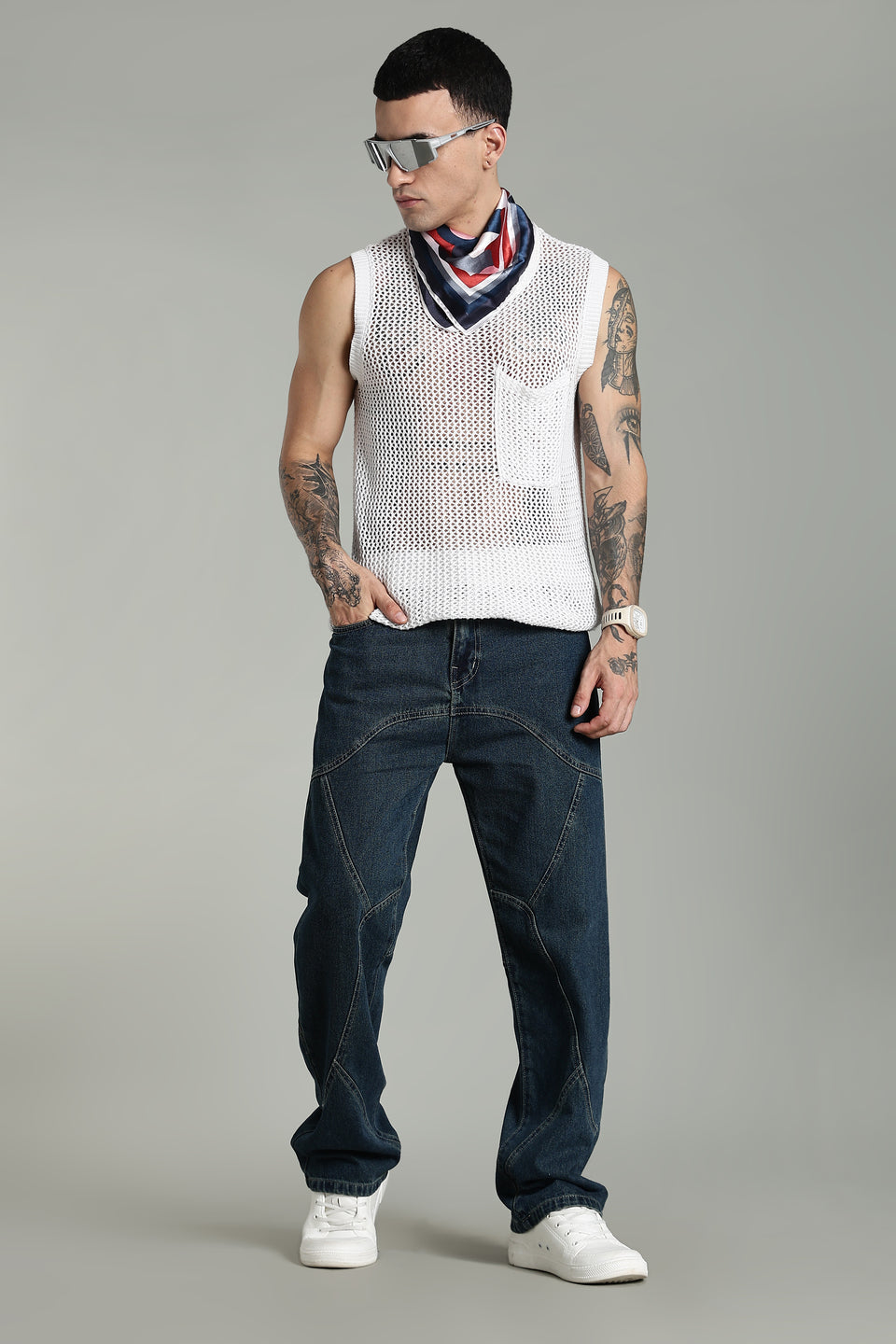 Seam Detail Denim Jeans – Dark Indigo