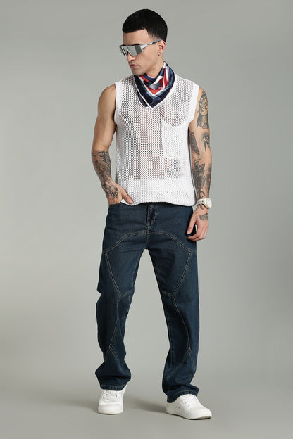 Seam Detail Denim Jeans – Dark Indigo