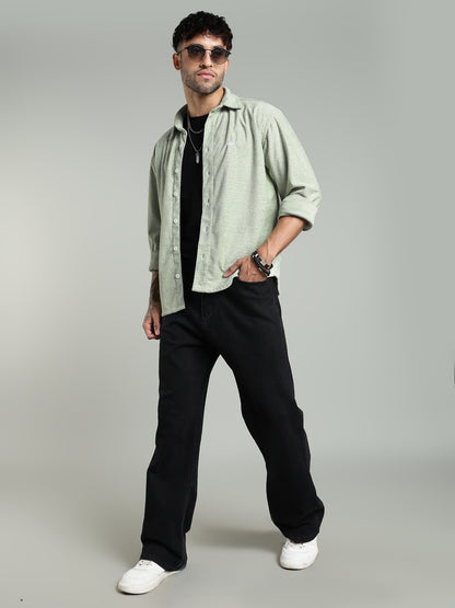 Mint Green Soft Textured Shirt