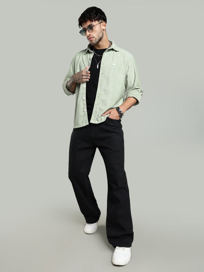 Mint Green Soft Textured Shirt