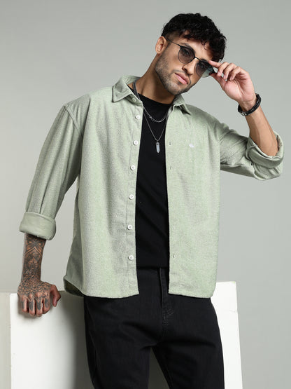 Mint Green Soft Textured Shirt