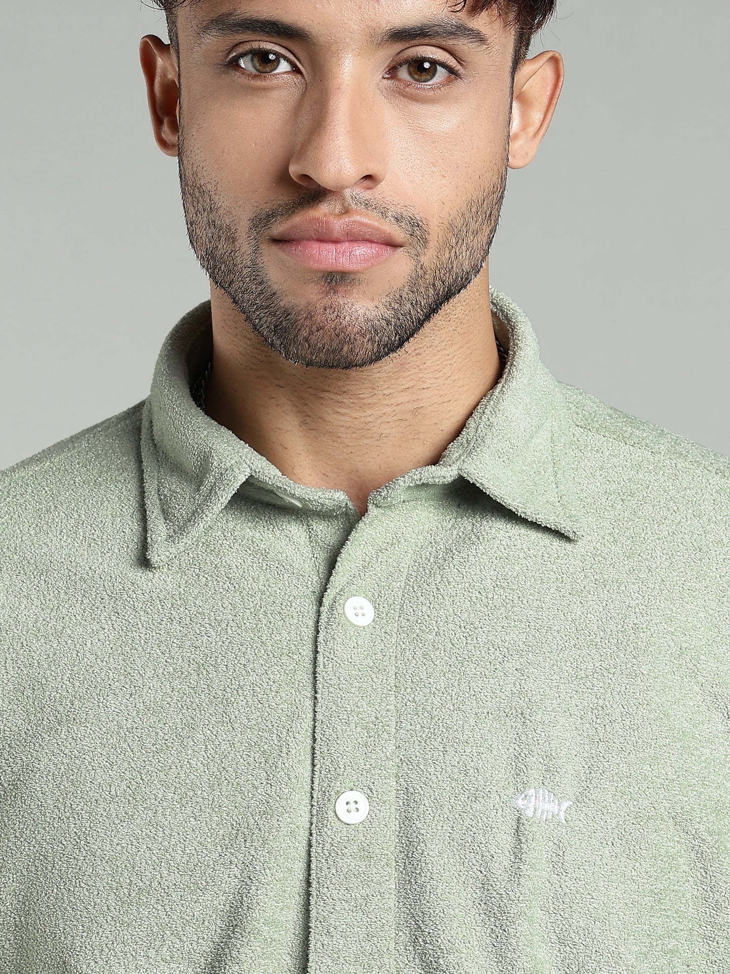 Mint Green Soft Textured Shirt