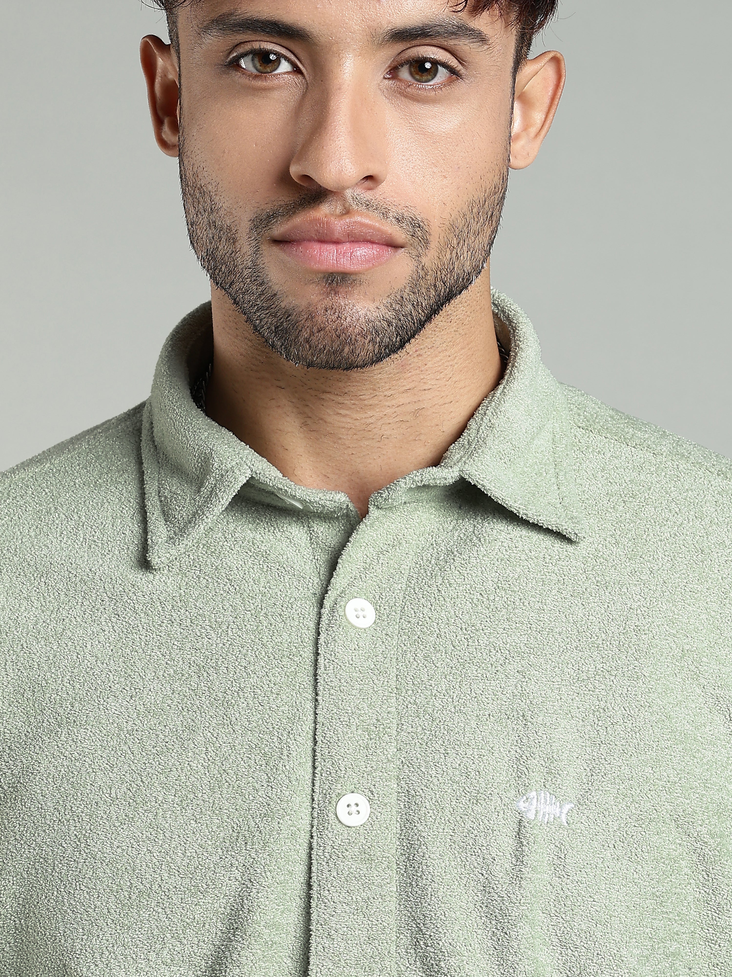 Mint Green Soft Textured Shirt