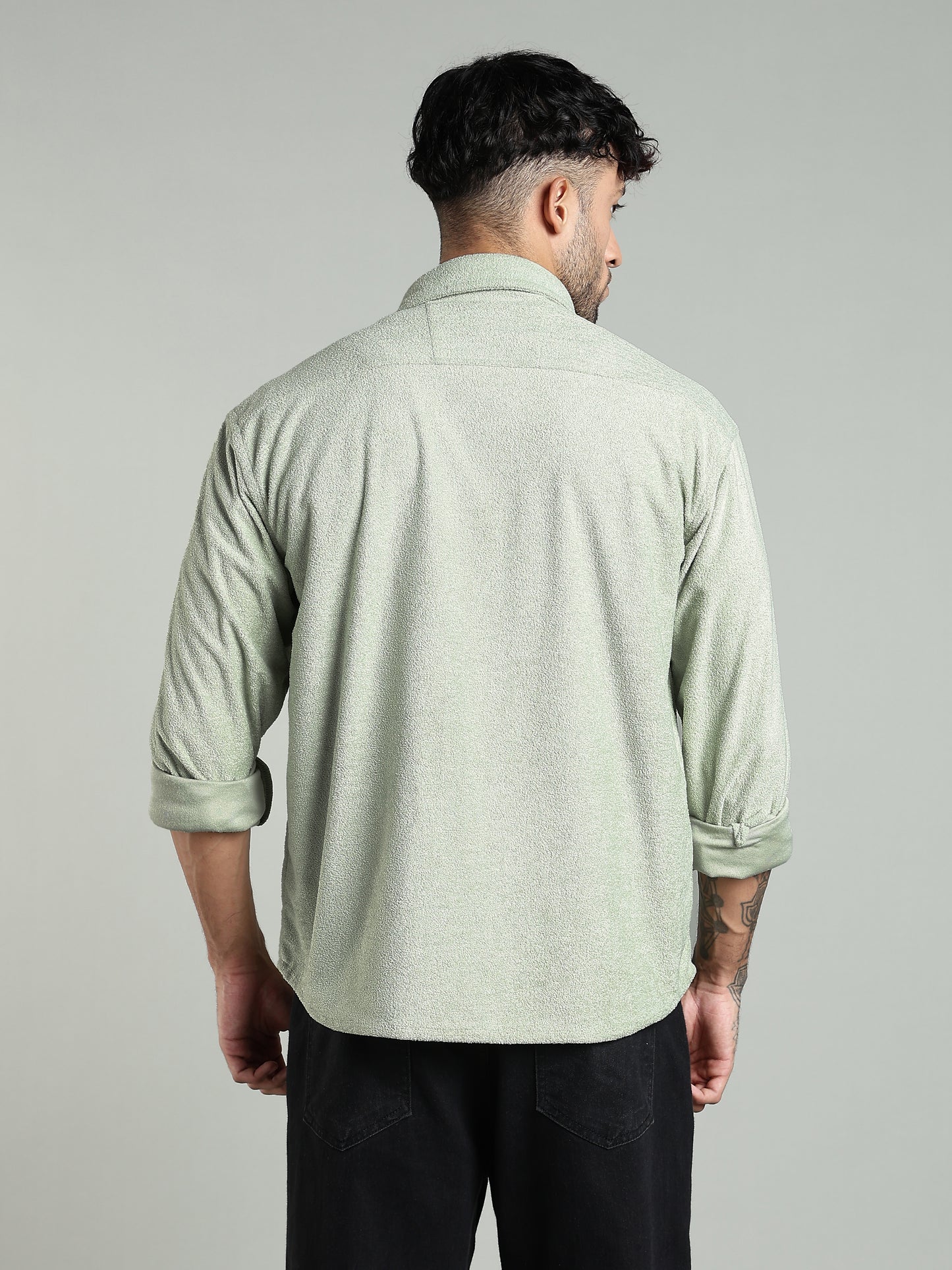 Mint Green Soft Textured Shirt