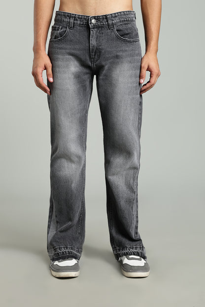 Grey Flared Jeans