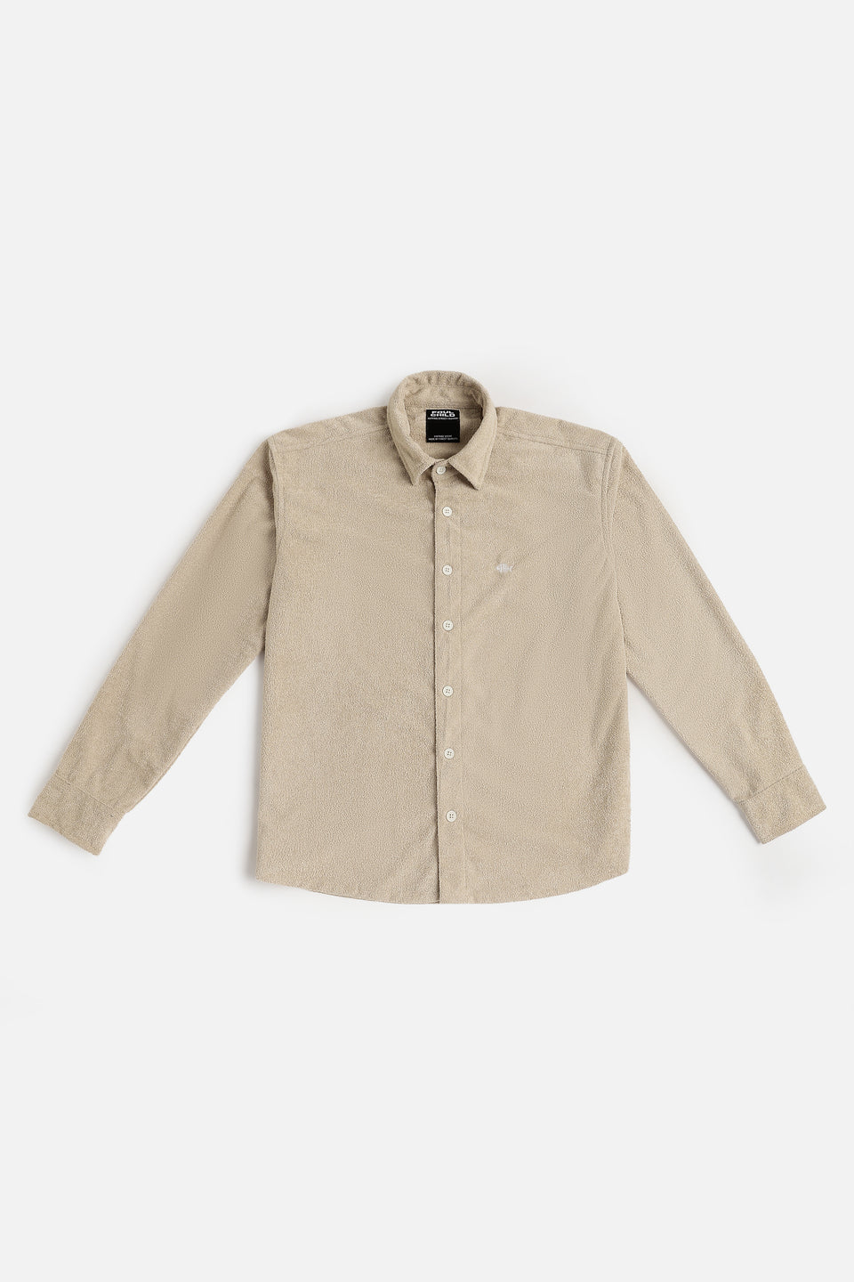 Soft Touch Texture Shirt – Beige- Relaxed Fit