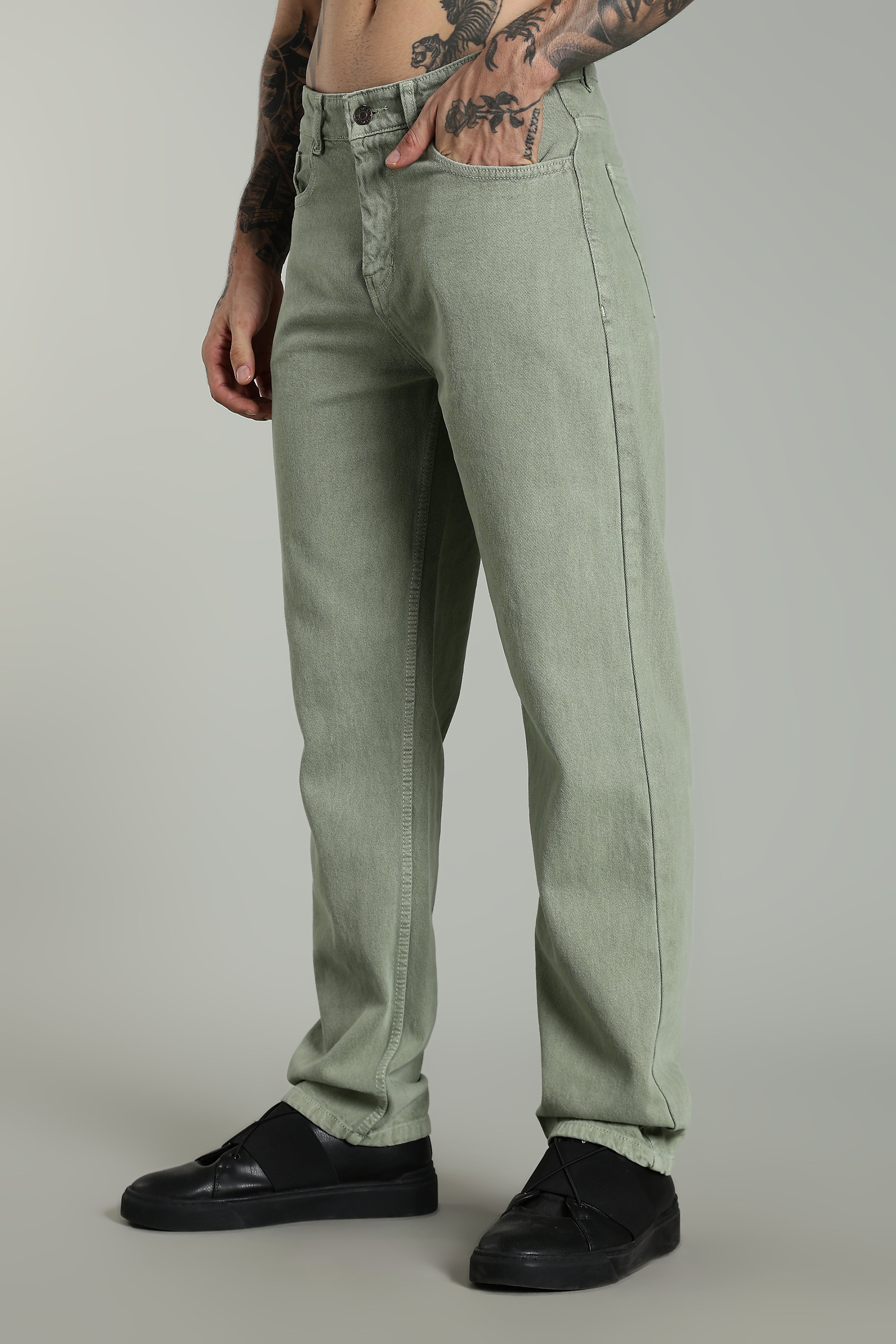 Mint Green Baggy Jeans
