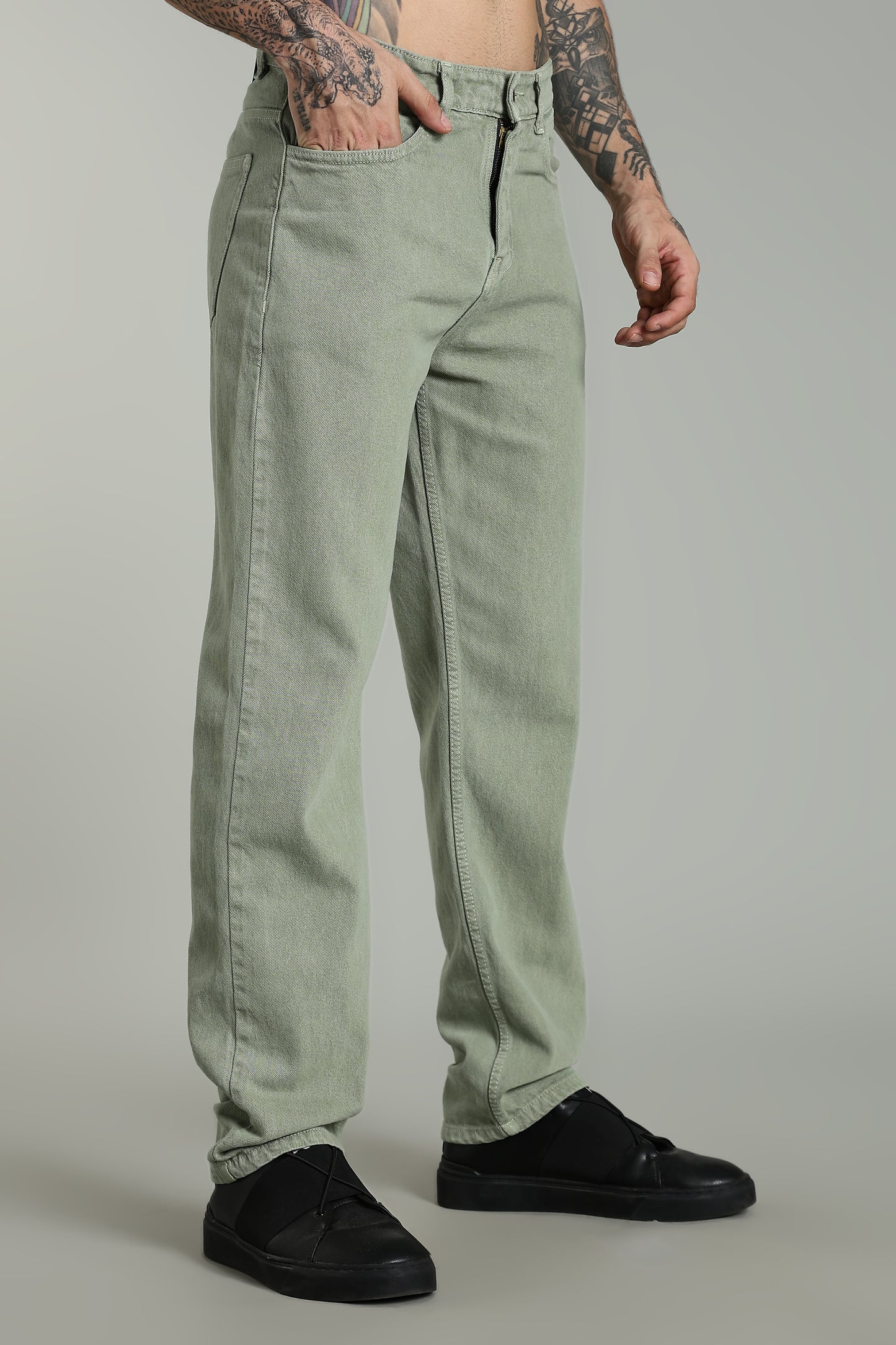 Mint Green Baggy Jeans