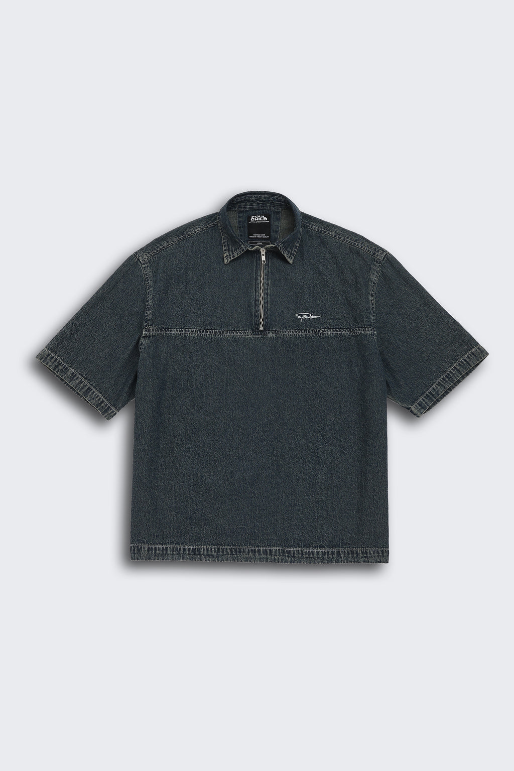 Boxy Fit Zipper Shirt