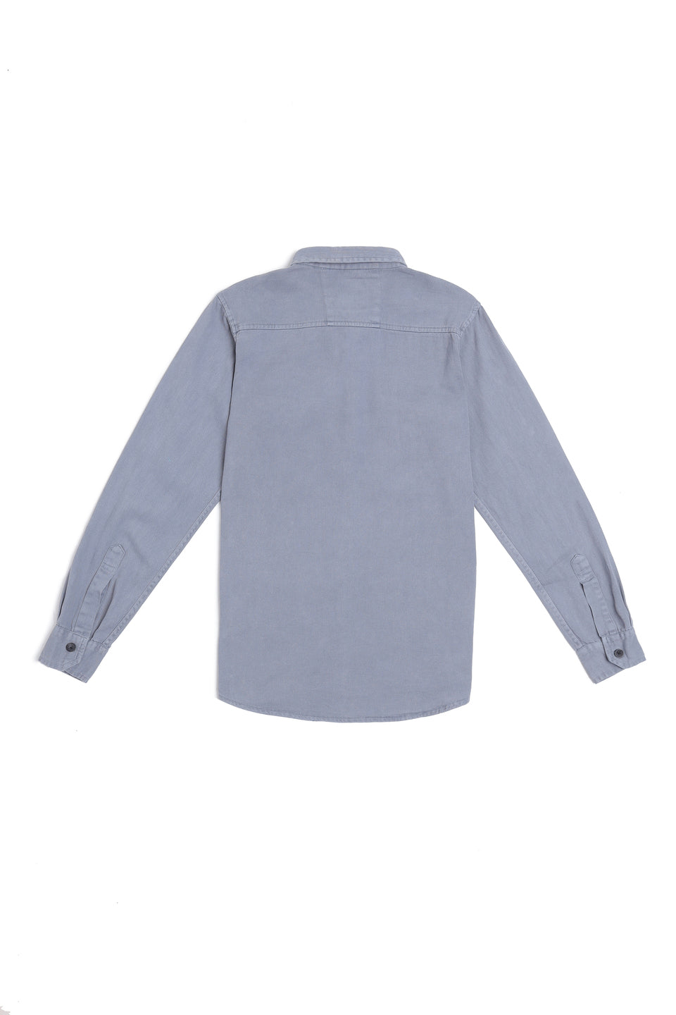 Dark Grey Regular Fit Denim Shirt