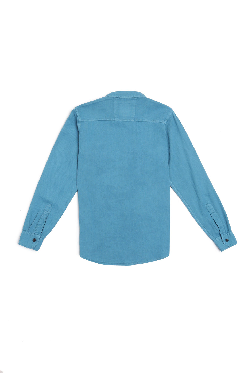 Turquoise Regular Fit Denim Shirt