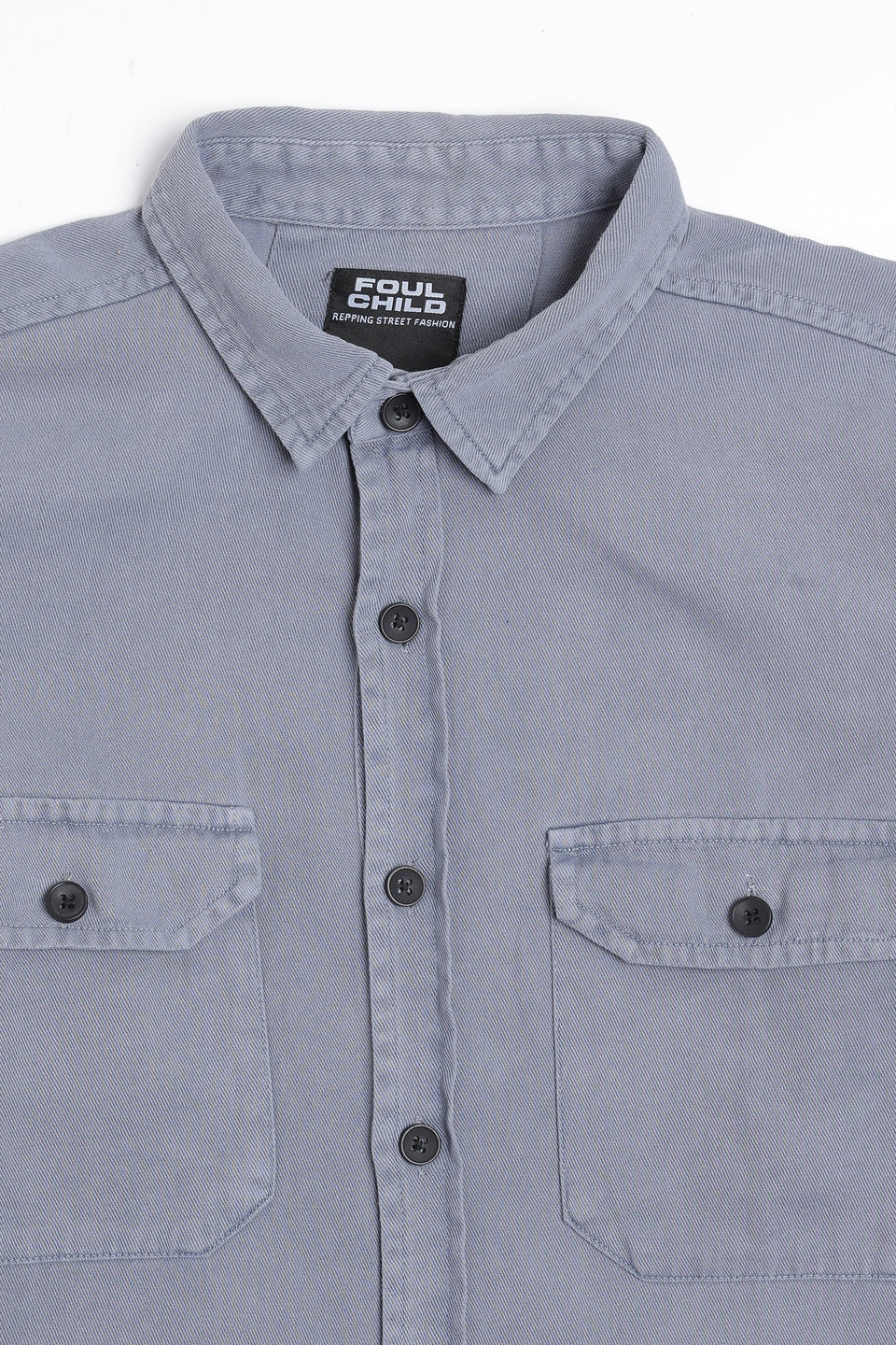 Dark Grey Regular Fit Denim Shirt