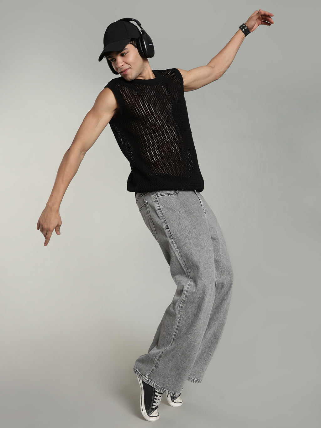 Ash Grey Wide Leg Jeans