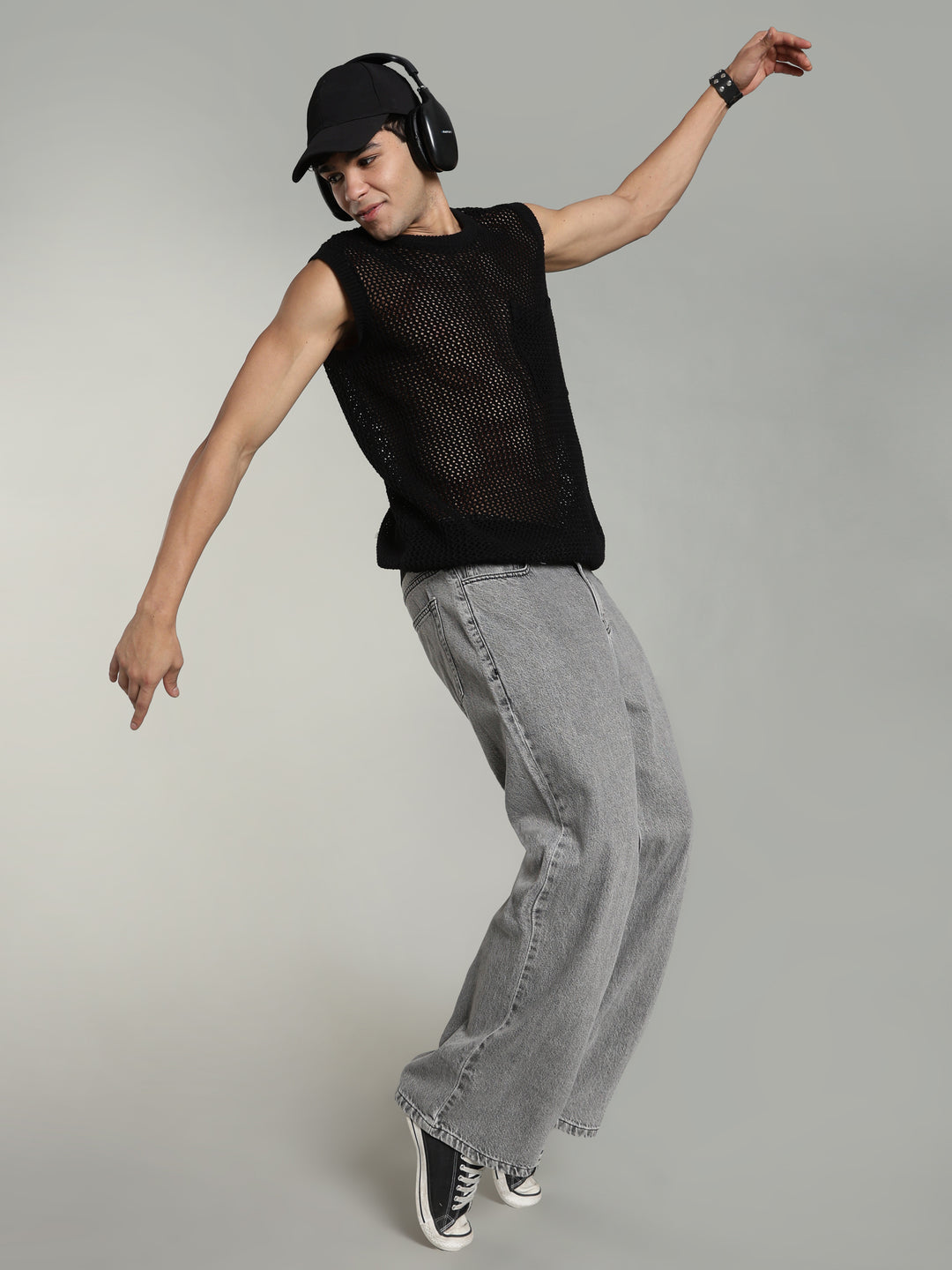 Ash Grey Wide Leg Jeans