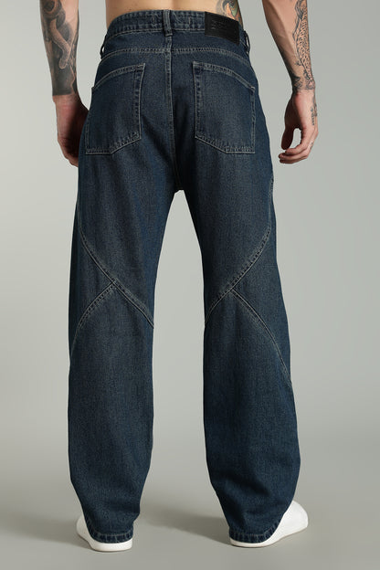 Seam Detail Denim Jeans – Dark Indigo