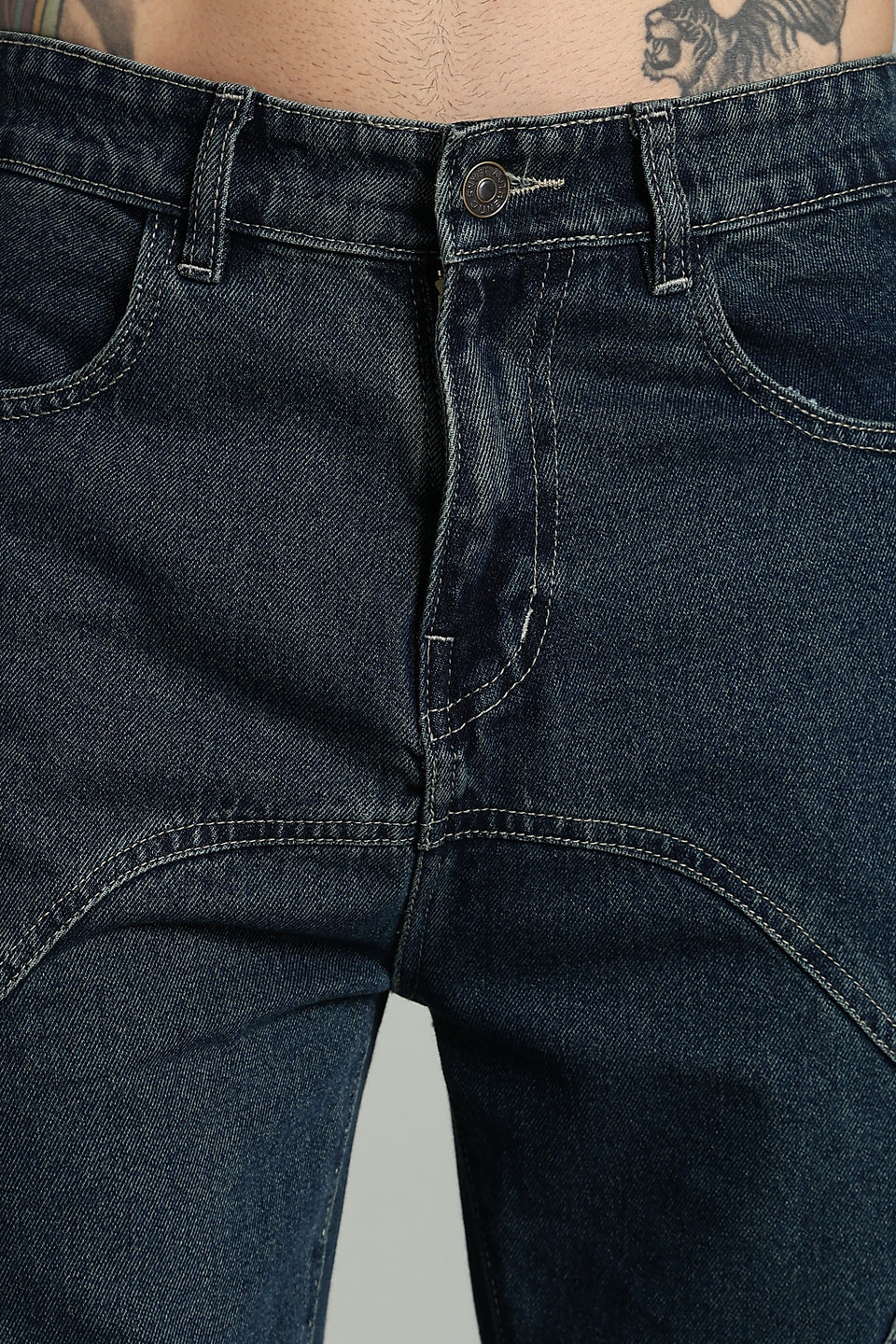 Seam Detail Denim Jeans – Dark Indigo