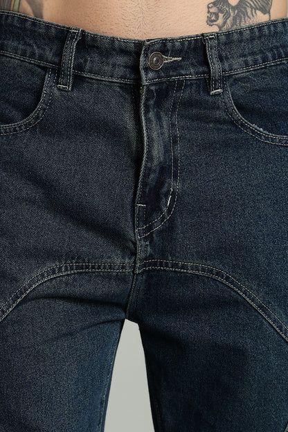 Seam Detail Denim Jeans – Dark Indigo