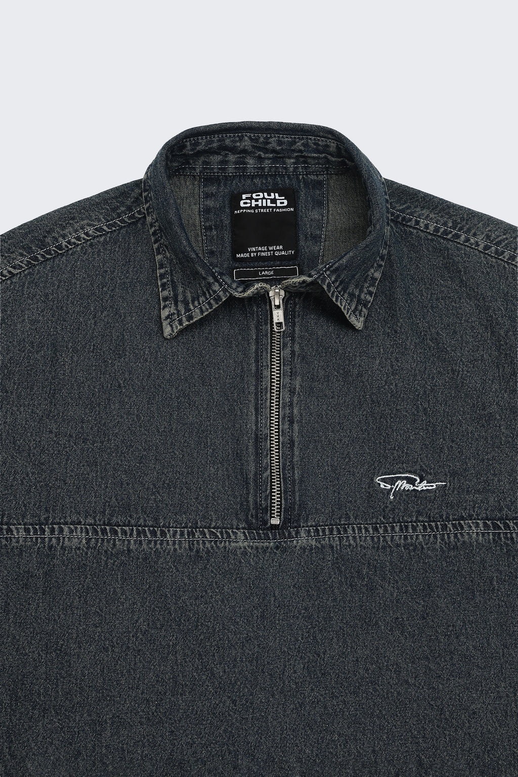 Boxy Fit Zipper Shirt