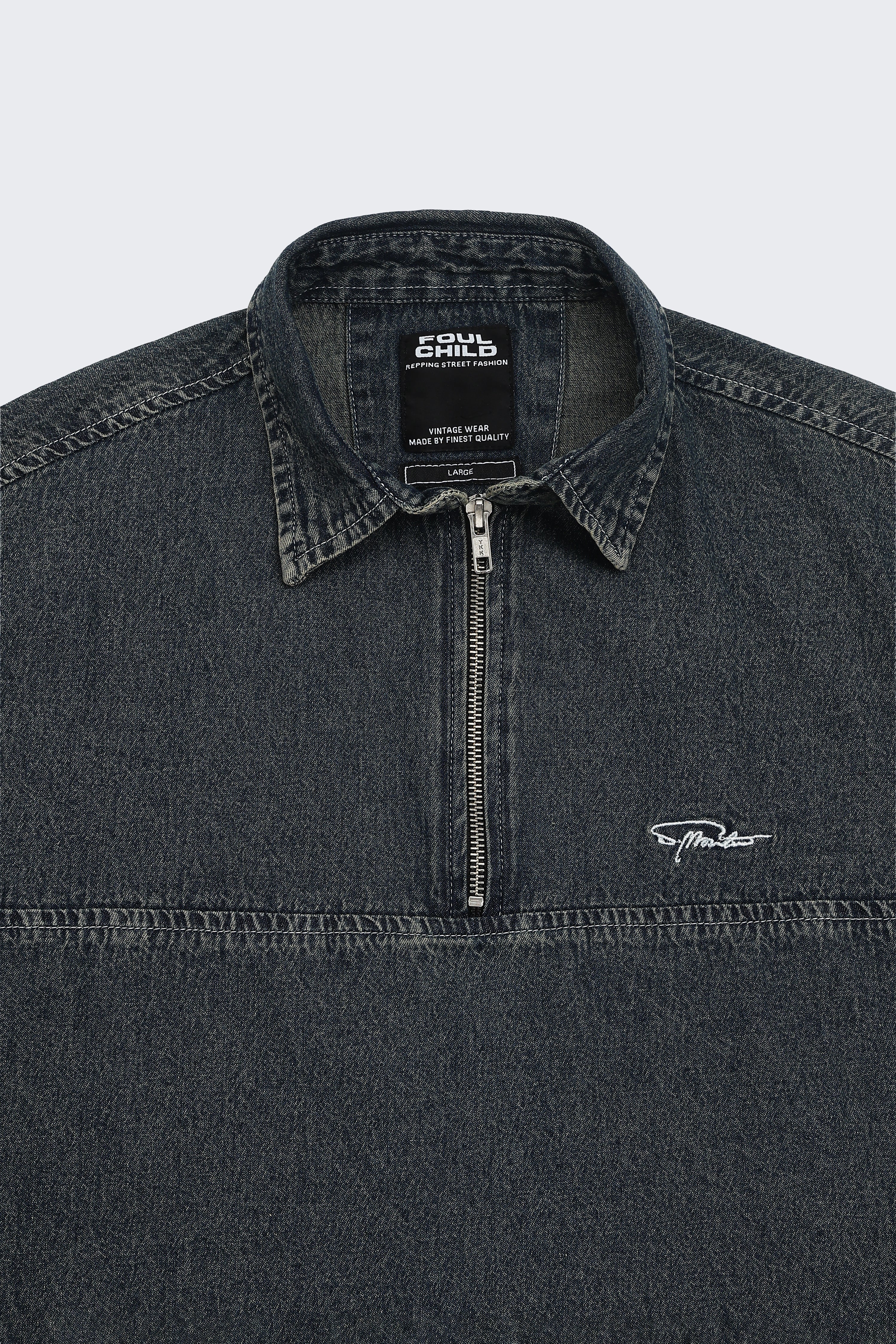 Boxy Fit Zipper Shirt