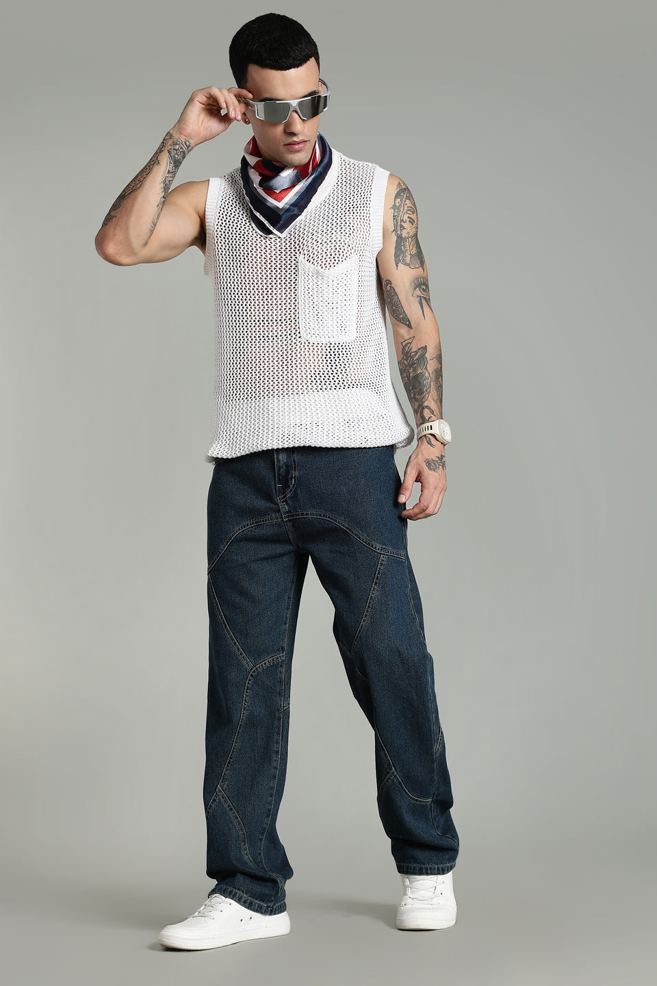 Seam Detail Denim Jeans – Dark Indigo