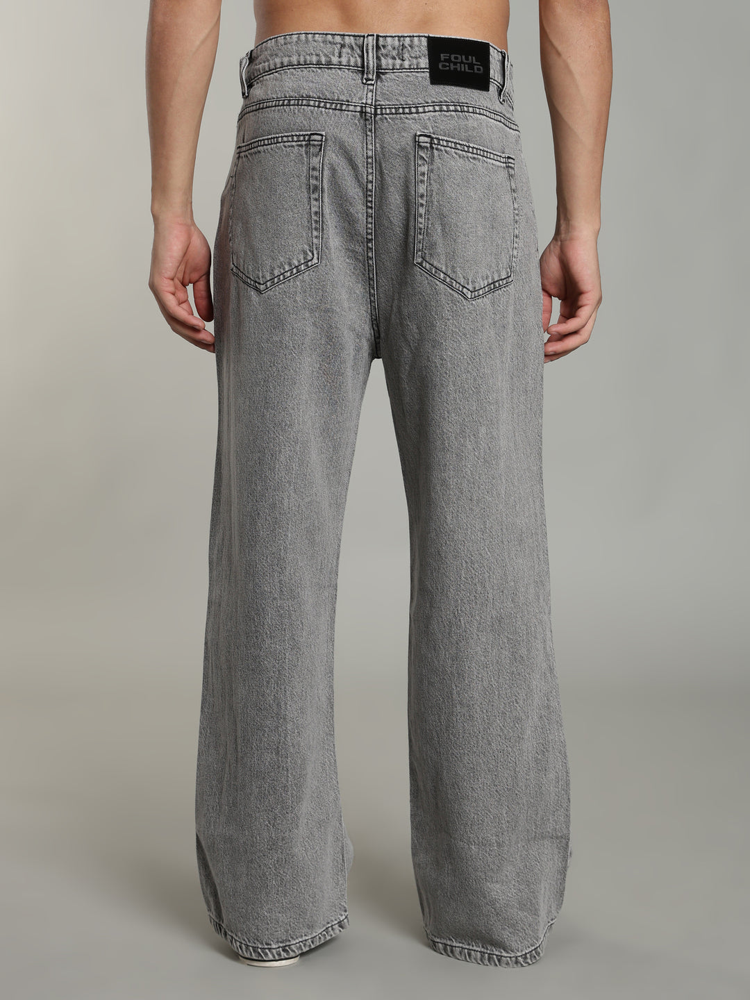Ash Grey Wide Leg Jeans