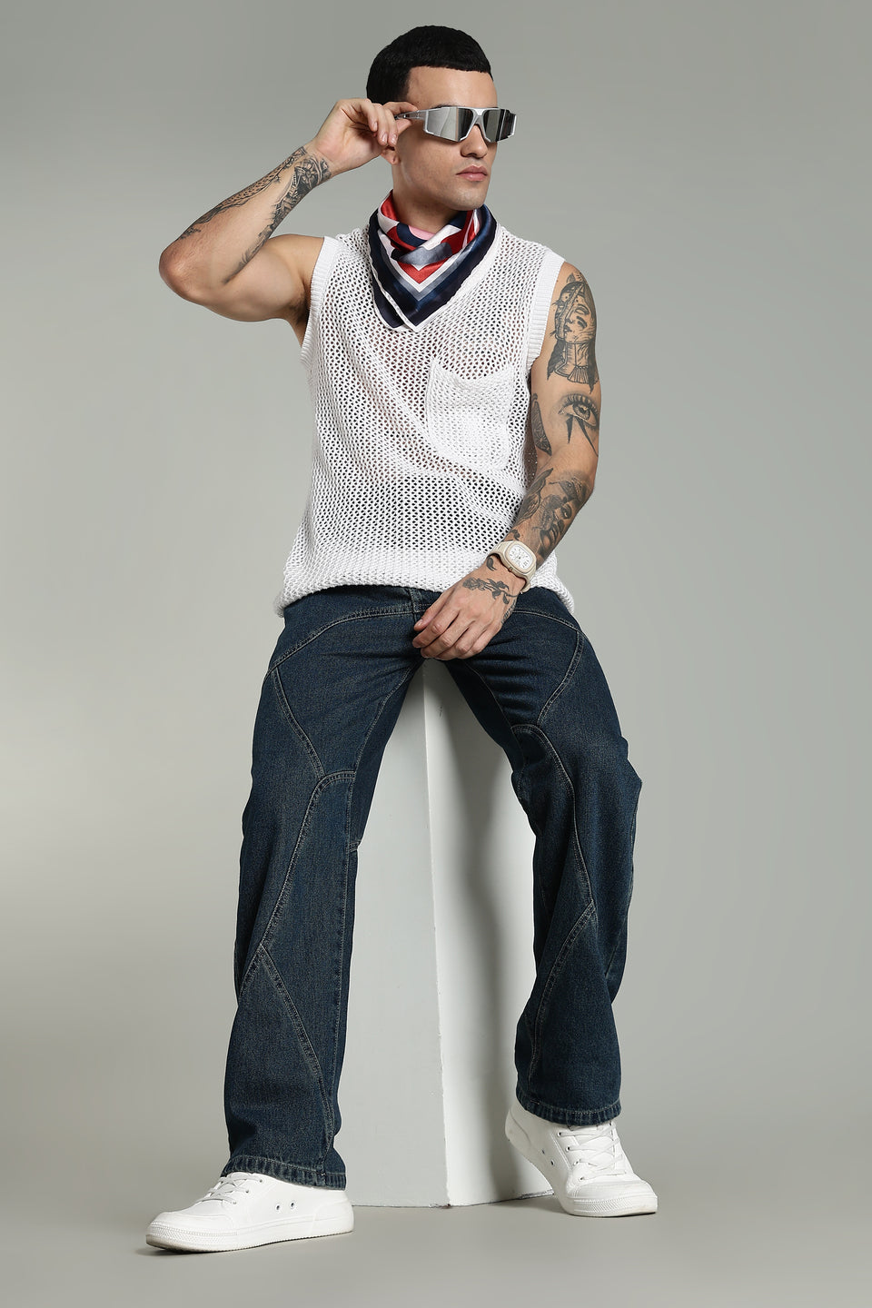 Seam Detail Denim Jeans – Dark Indigo