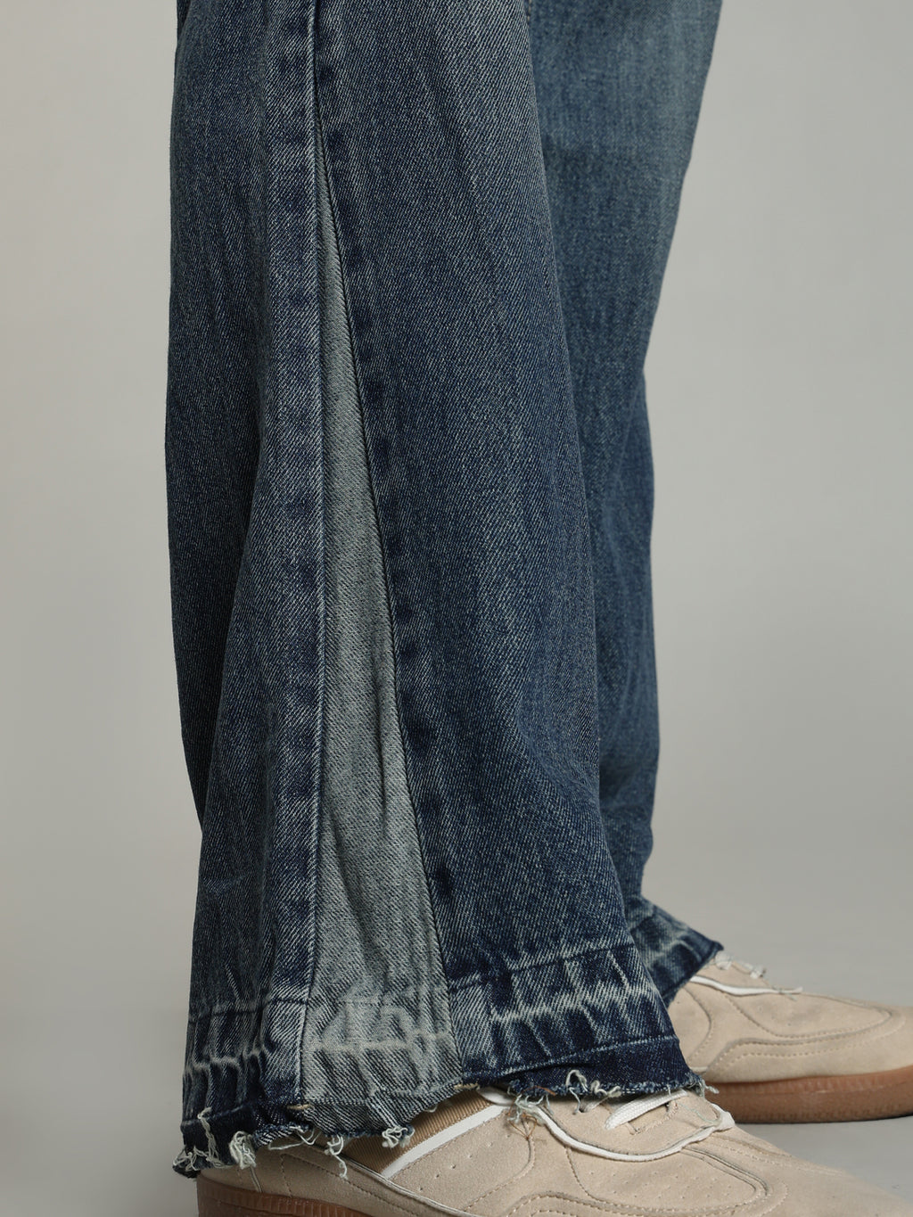Men's Blue Flared Jeans Plain