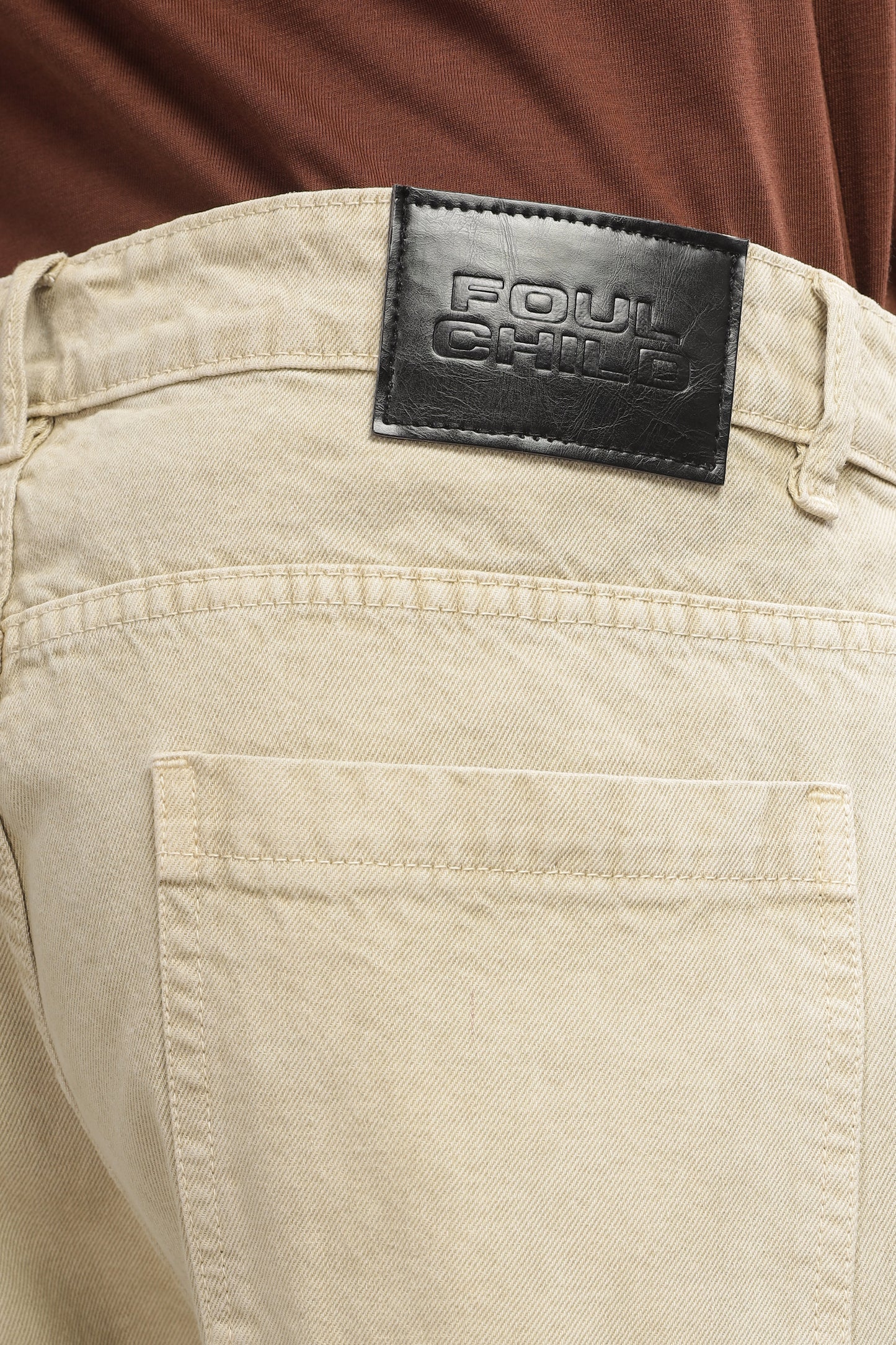 8 Pocket Cargo Denim | Baggy Fit Jeans | Beige