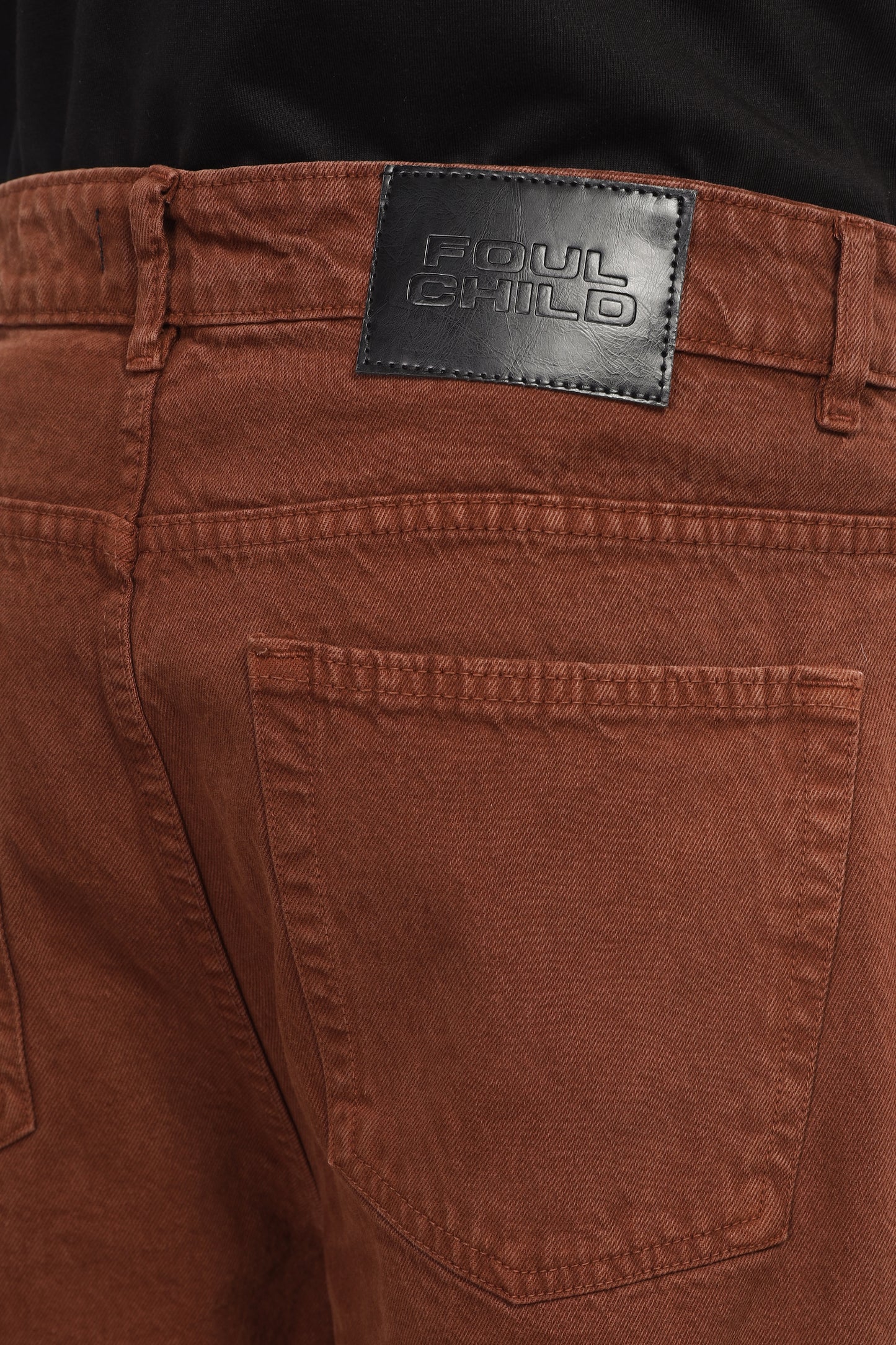 Plain Baggy Brown Jeans