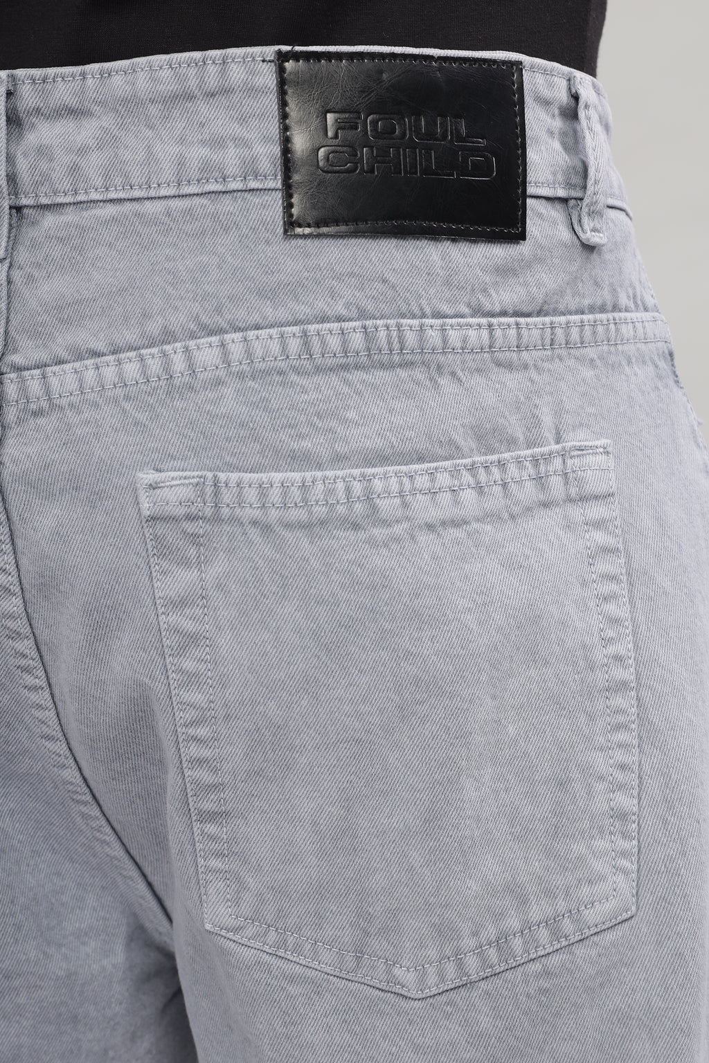 Plain Baggy Light Grey Jeans
