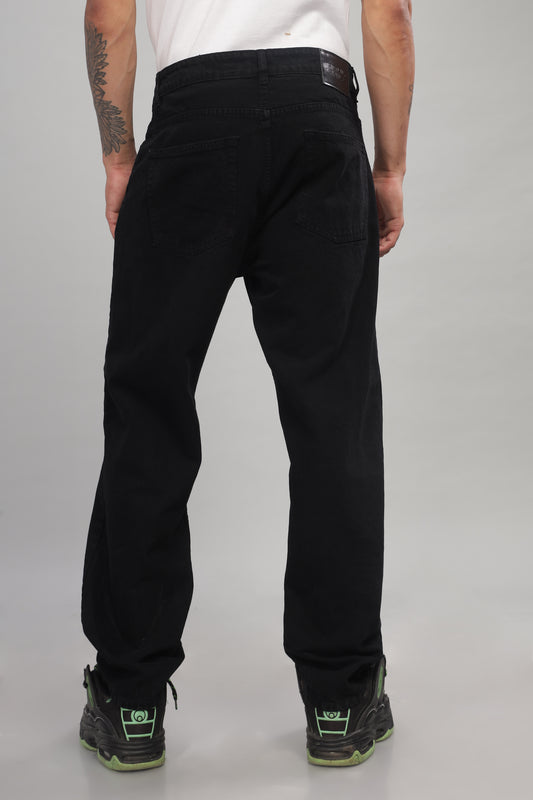 Plain Baggy Black Jeans