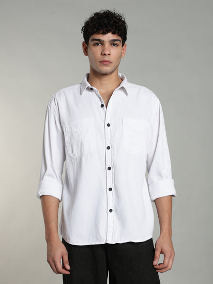 White Oversized/Relax Fit Shirt