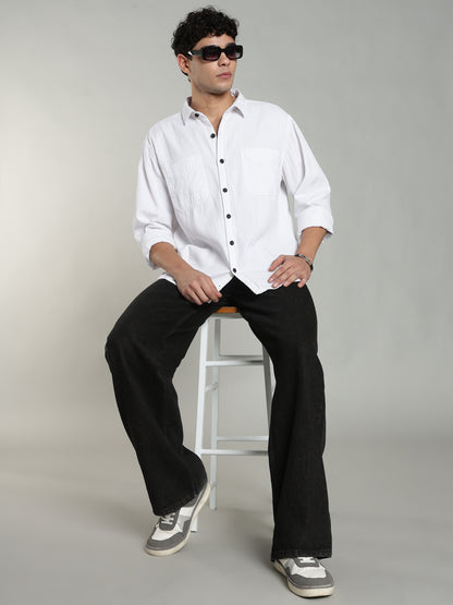 White Oversized/Relax Fit Shirt