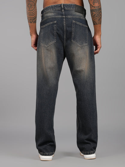 Dark-Indigo Brown Tint - Baggy Fit Jeans