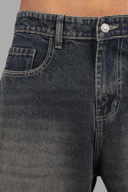Dark-Indigo Brown Tint - Baggy Fit Jeans